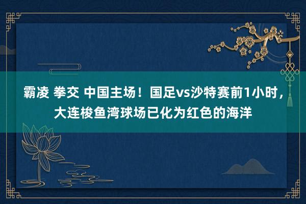 霸凌 拳交 中国主场！国足vs沙特赛前1小时，大连梭鱼湾球场已化为红色的海洋