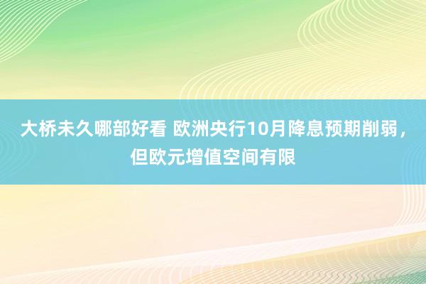 大桥未久哪部好看 欧洲央行10月降息预期削弱，但欧元增值空间有限