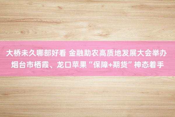 大桥未久哪部好看 金融助农高质地发展大会举办 烟台市栖霞、龙口苹果“保障+期货”神态着手