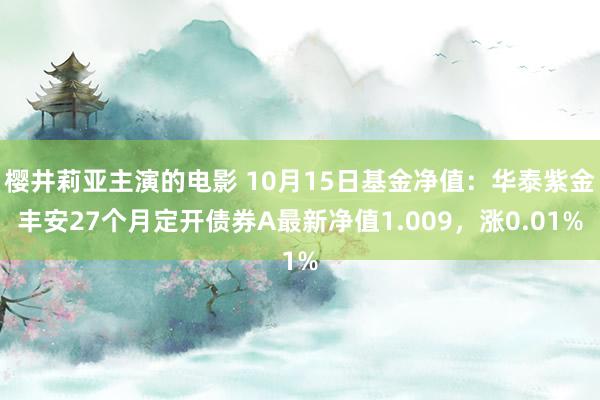 樱井莉亚主演的电影 10月15日基金净值：华泰紫金丰安27个月定开债券A最新净值1.009，涨0.01%