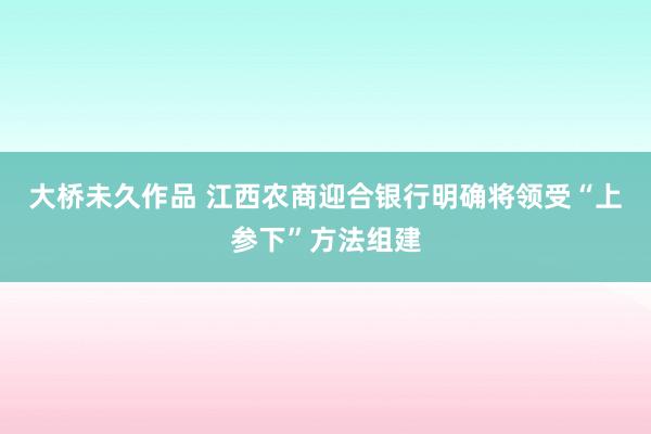 大桥未久作品 江西农商迎合银行明确将领受“上参下”方法组建