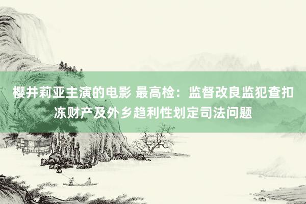 樱井莉亚主演的电影 最高检：监督改良监犯查扣冻财产及外乡趋利性划定司法问题