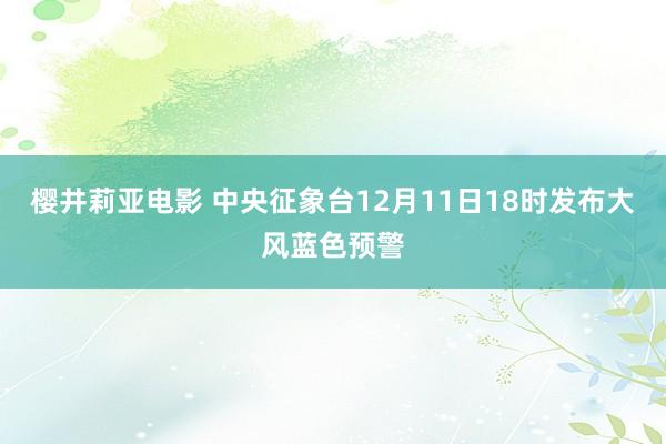 樱井莉亚电影 中央征象台12月11日18时发布大风蓝色预警