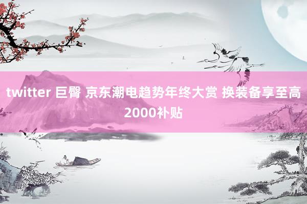 twitter 巨臀 京东潮电趋势年终大赏 换装备享至高2000补贴