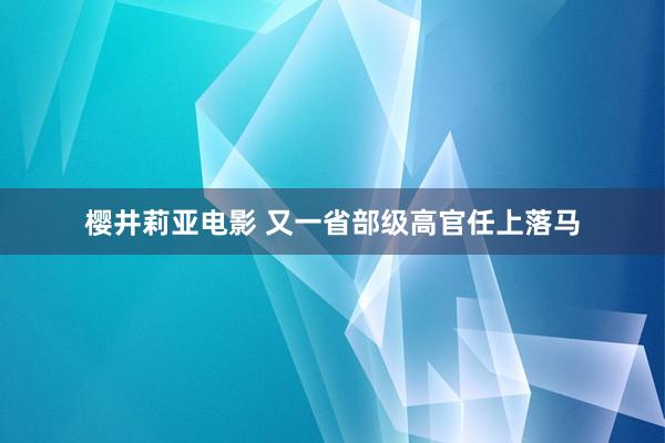 樱井莉亚电影 又一省部级高官任上落马