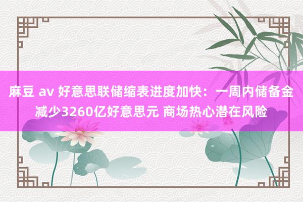 麻豆 av 好意思联储缩表进度加快：一周内储备金减少3260亿好意思元 商场热心潜在风险