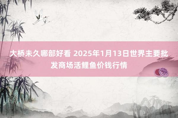 大桥未久哪部好看 2025年1月13日世界主要批发商场活鲤鱼价钱行情