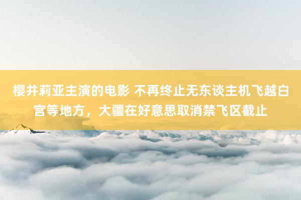 樱井莉亚主演的电影 不再终止无东谈主机飞越白宫等地方，大疆在好意思取消禁飞区截止